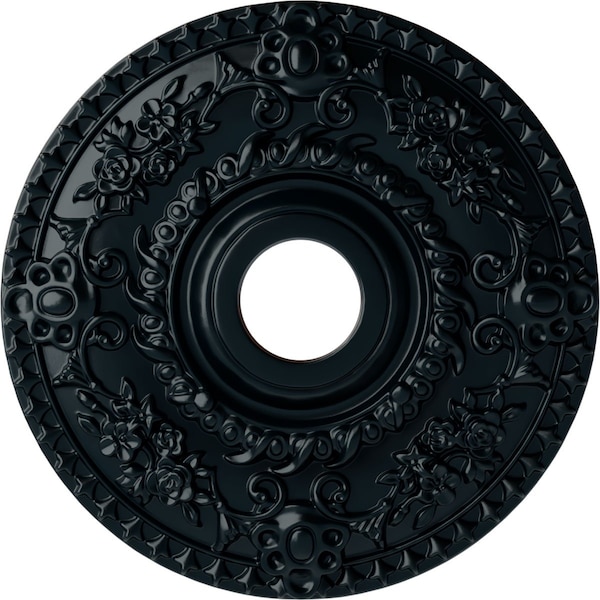 Ekena Millwork Rose Ceiling Medallion (Fits Canopies up to 7 1/4"), 18"OD x 3 1/2"ID x 1 1/2"P, Night Shade CM18RONSF - main